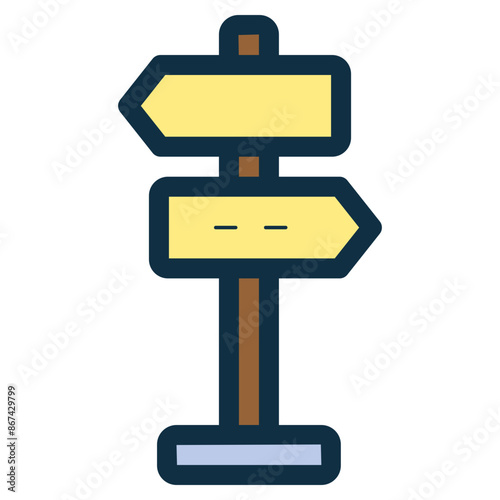 directional signpost guidance icon