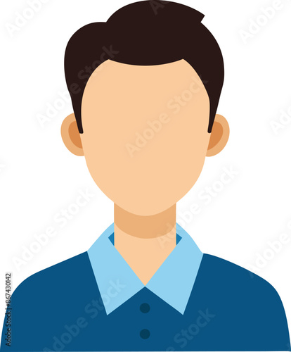 vector man avatar illustration, detailed man avatar illustration