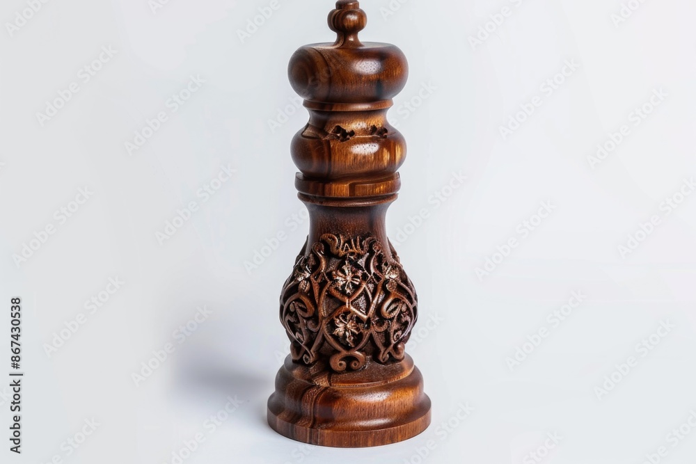 A close-up view of a wooden decorative box on a white surface, ideal for use in interior design or as a prop for photography A close-up view of a wooden decorative box on a white surface, ideal for use in interior design or as a prop for photography