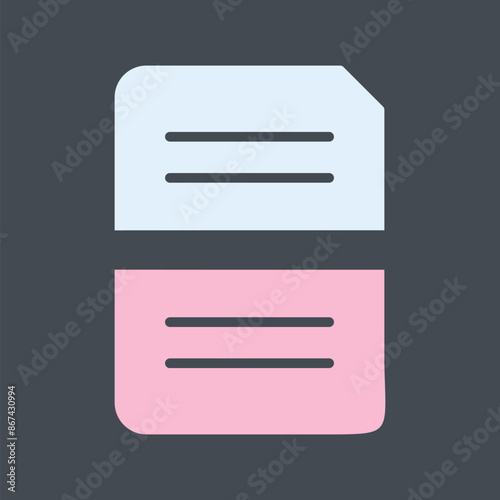 Split Document Vector Icon