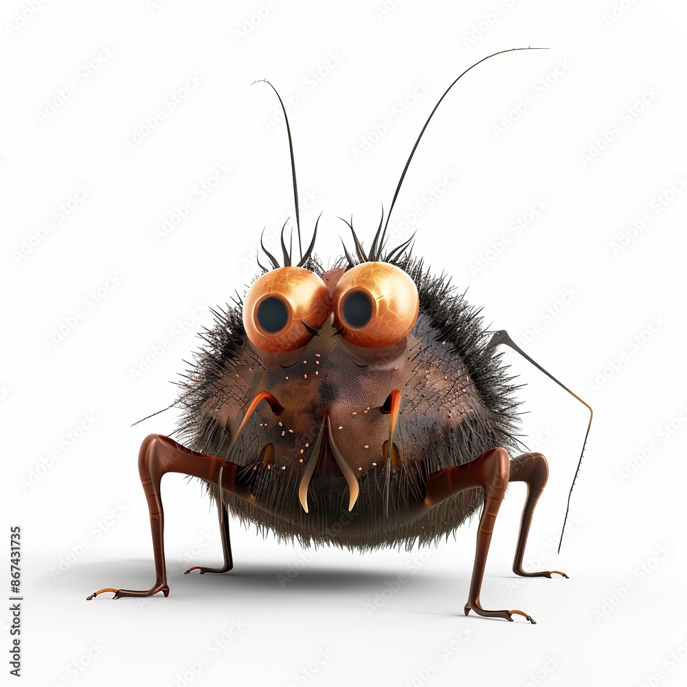 Lice 3D cartoon isolated whitebackground Lice 3D cartoon isolated whitebackground