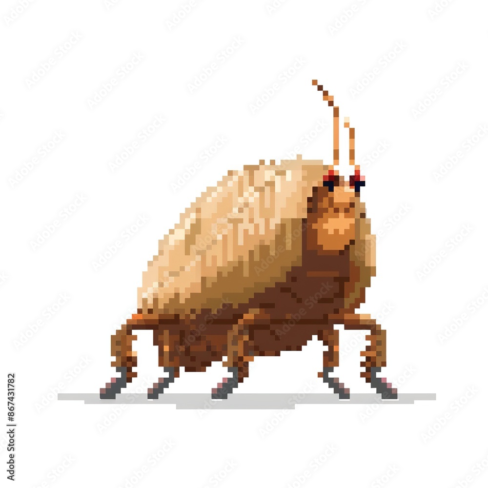 Naklejka premium Lice 8-bit cartoon isolated whitebackground 