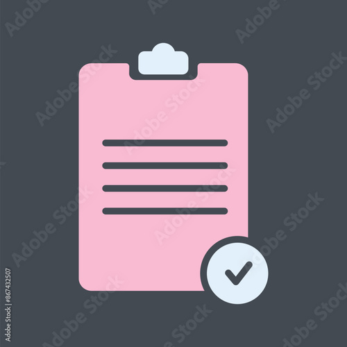Registered Document Vector Icon