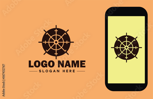 radar icon Radio detection Radio echo Microwave radar flat logo sign symbol editable vector