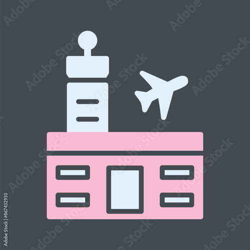 Airport Building Vector Icon