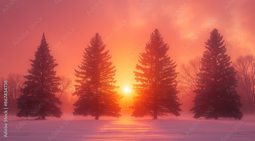 sunrise in the forest sunrise in the forest