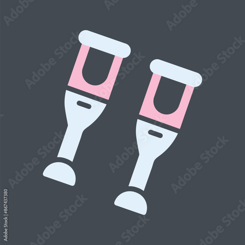 Crutches Vector Icon
