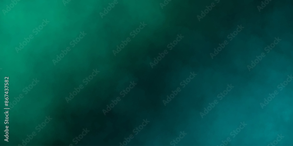 Obraz premium Green abstract grunge texture smoke cloud isolated smog, vapour, mist overlay paper texture decorative vintage background.