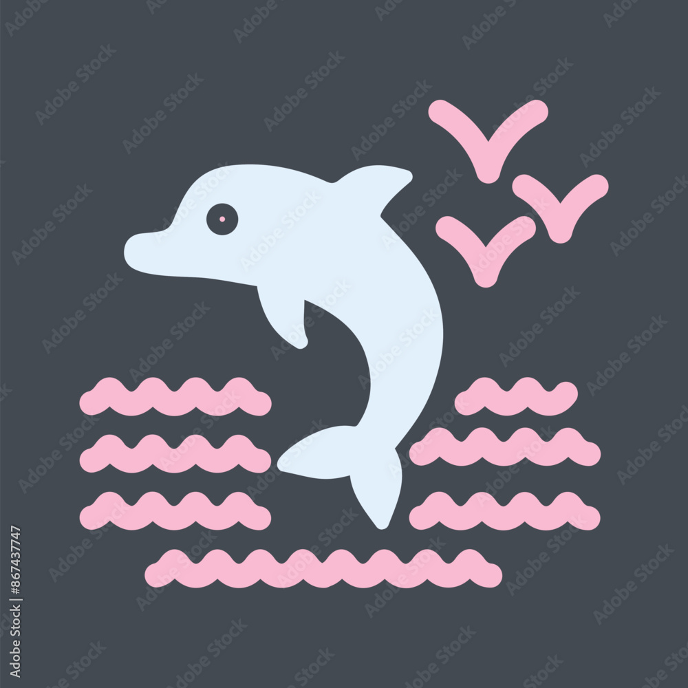 Obraz premium Dolphin Vector Icon