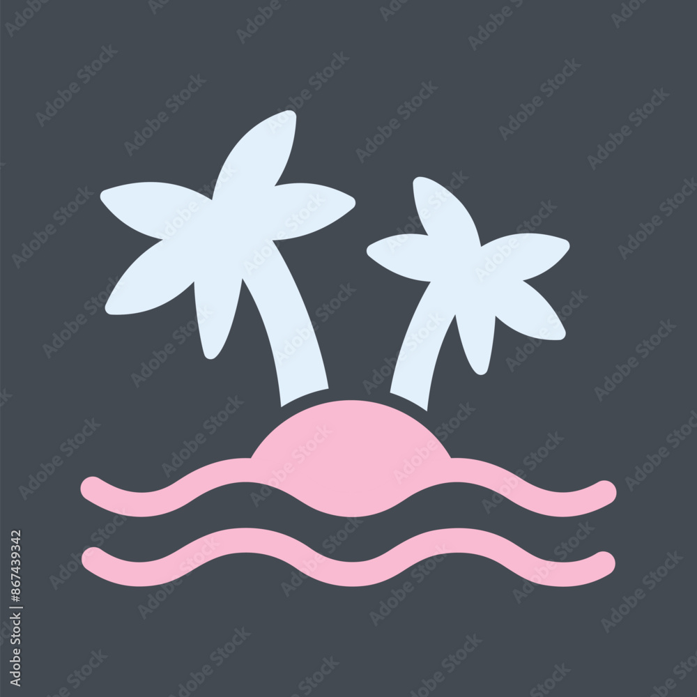 Fototapeta premium Island Vector Icon