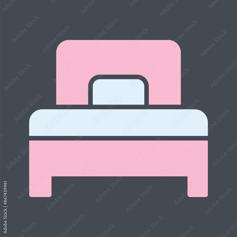 Single Bed Vector Icon