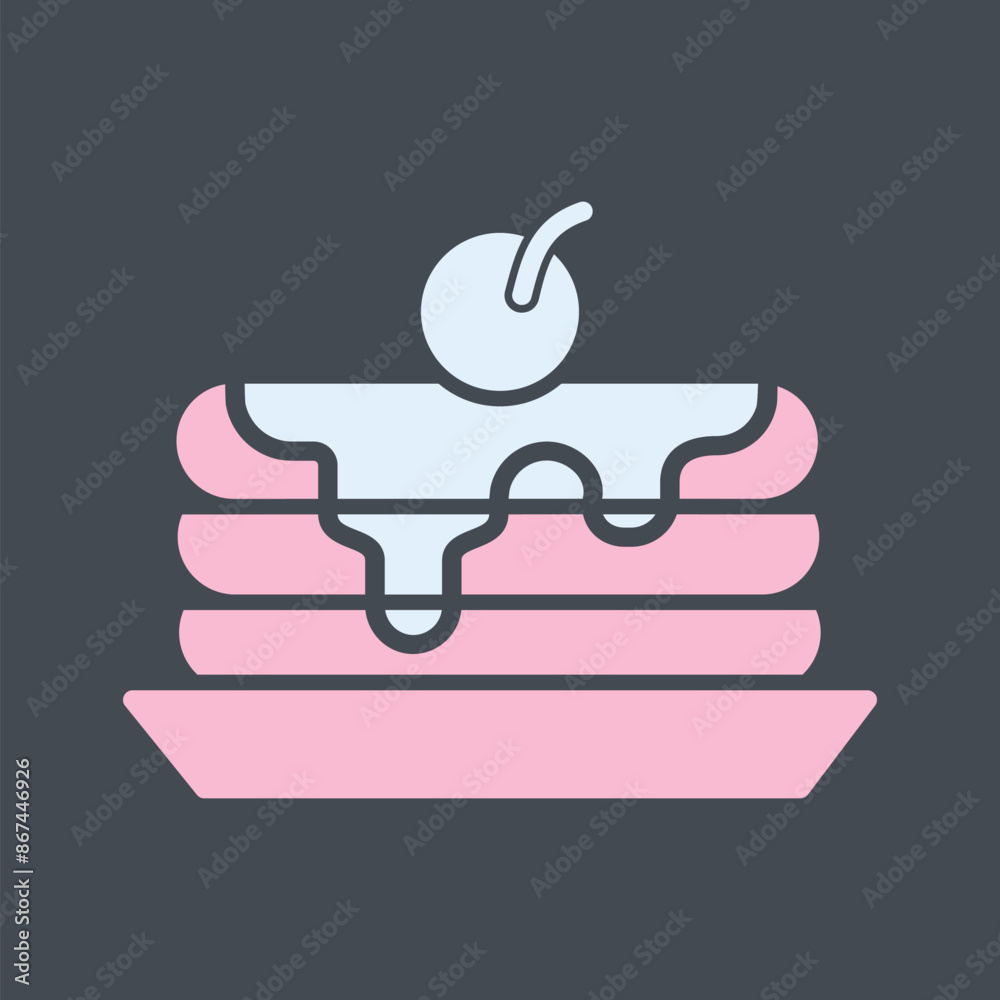 Obraz premium Pancake Vector Icon