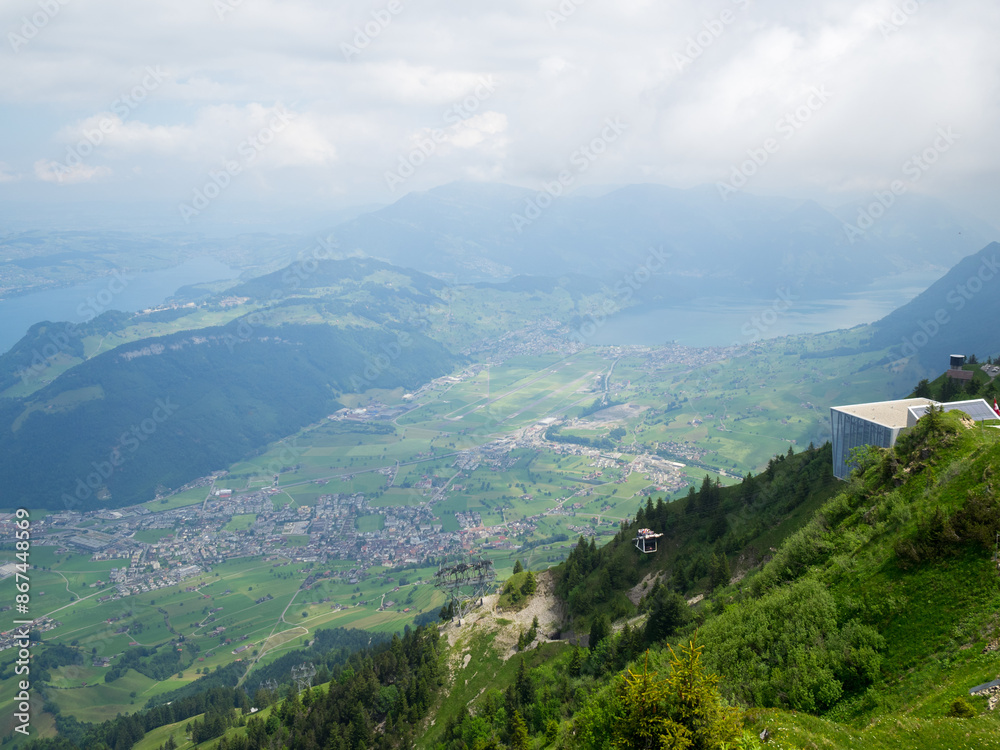 Fototapeta premium The valley below Stanserhorn