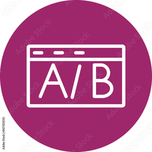 AB testing Vector Line White Circles Multicolors