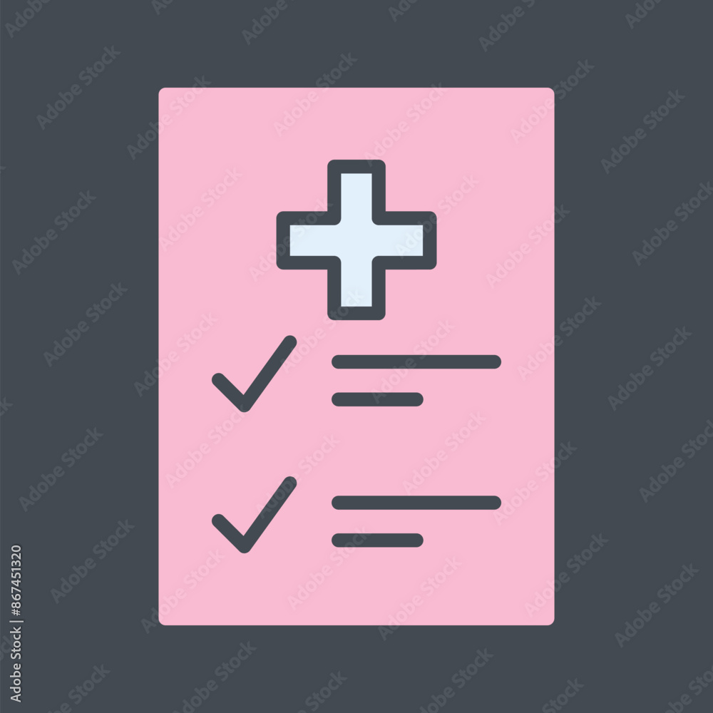 Obraz premium Medical Examination List Vector Icon