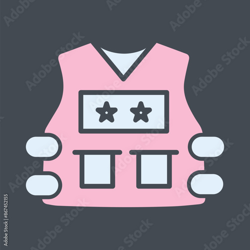 Police Vest Vector Icon