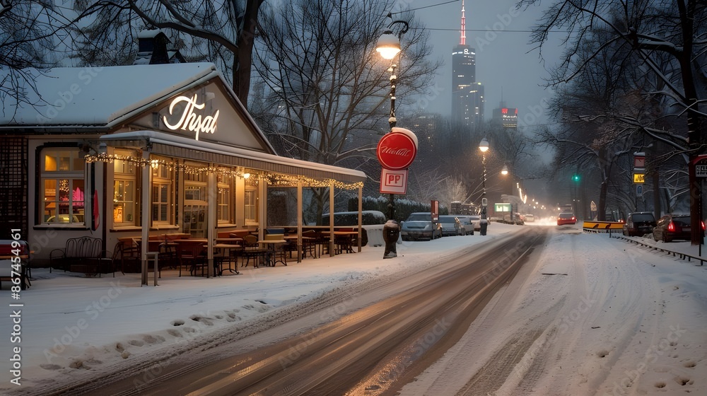 Obraz premium winter landscape with snow