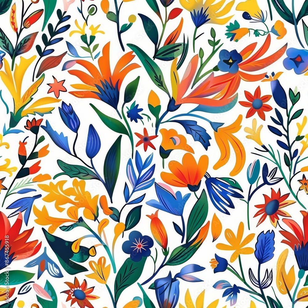 Blue and Orange Flowers Shine Like Stars Blue and Orange Flowers Shine Like Stars
