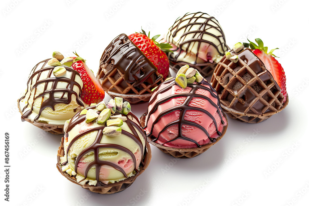 Exquisite selection of chocolate-covered strawberries adorned with drizzled white chocolate, perfect for luxurious treats Exquisite selection of chocolate-covered strawberries adorned with drizzled white chocolate, perfect for luxurious treats