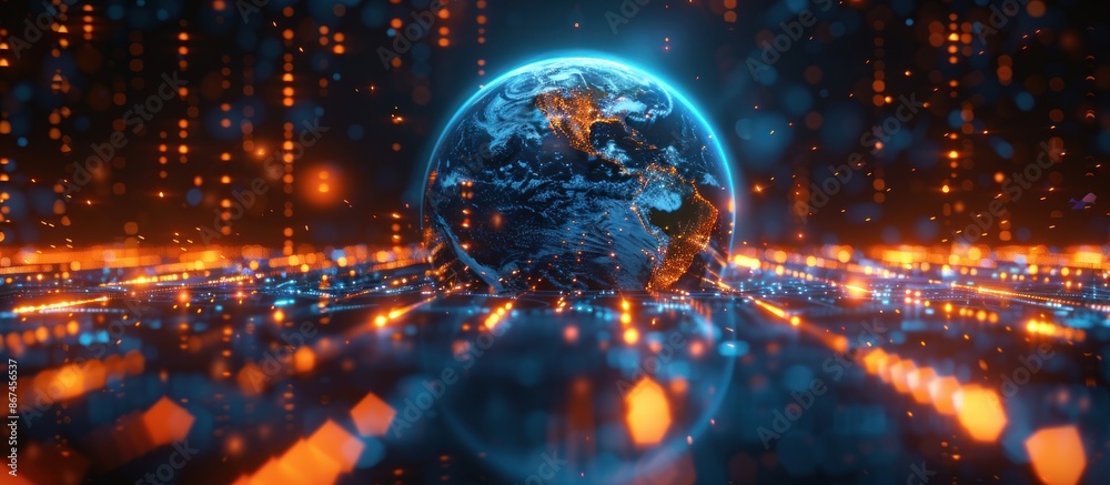 Earth Illuminated by Digital Network Earth Illuminated by Digital Network