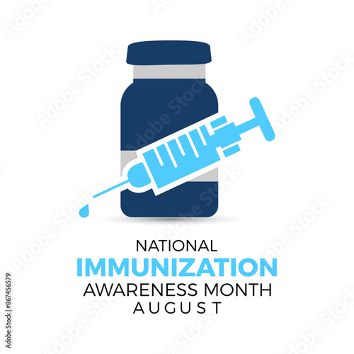 National immunization awareness month vector concept for banner, poster, background template design observed on august.