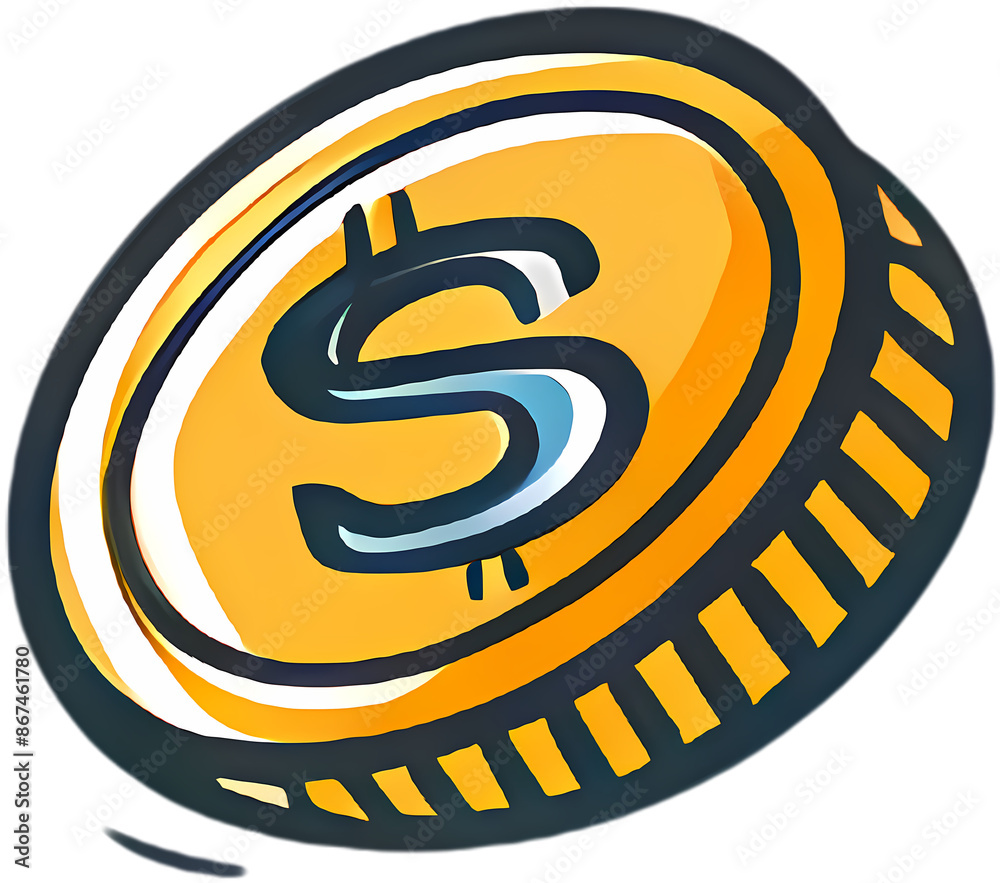 Obraz premium A coin isolated. The coin is a symbol of money and wealth.