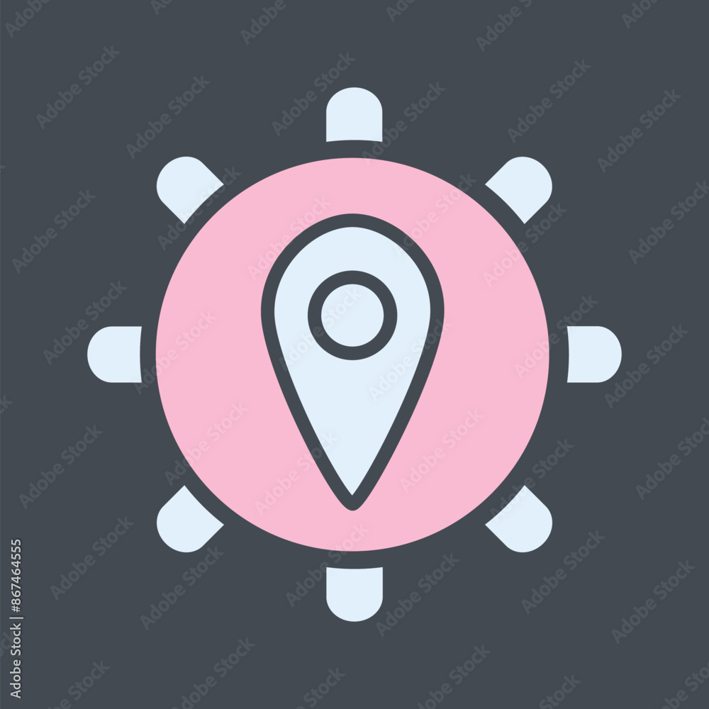 Obraz premium Location Settings Vector Icon
