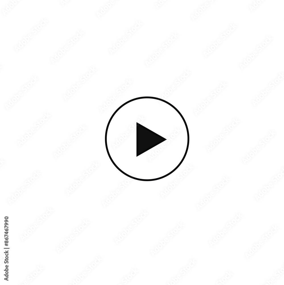 Play media button graphic icon