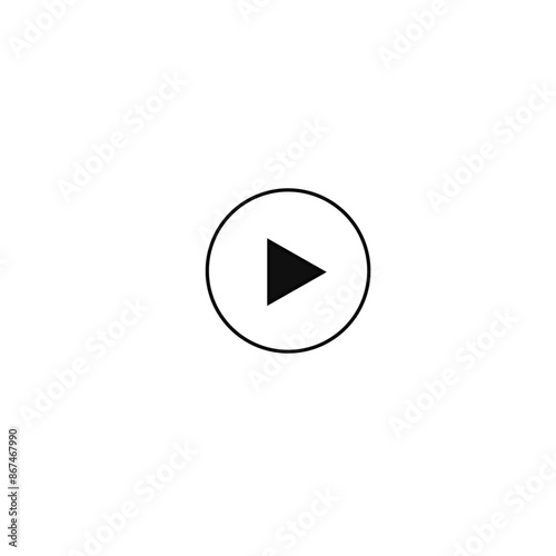 Play media button graphic icon