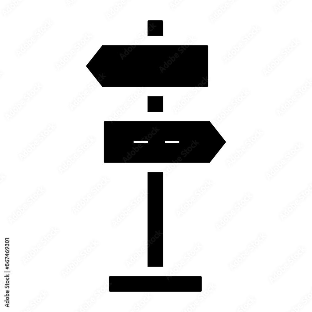 directional signpost guidance glyph icon directional signpost guidance glyph icon
