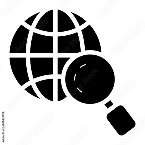 internet search browsing glyph icon