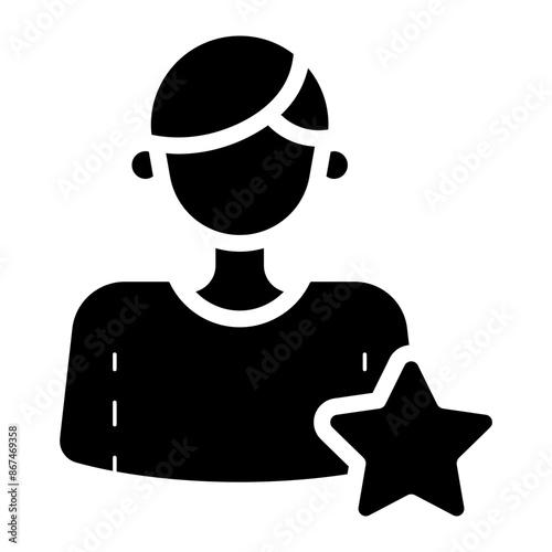 male tech support excellent expert glyph icon