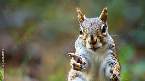 Squirrel with pointing.