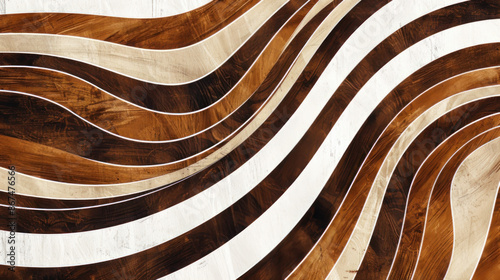 Wallpaper Mural Brown and white abstract lines create a magical shape. This retro modern decor is perfect for textile art, design, or adding texture to your home. Torontodigital.ca