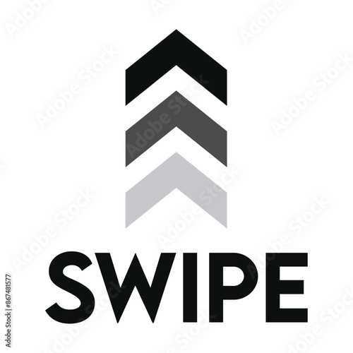 Swipe arrow icon for social media stories isolted vector element.