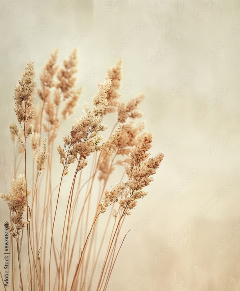 Fototapeta premium Elegant Dry Grass Texture Overlay