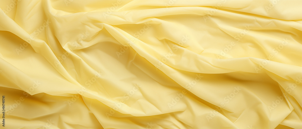 Smooth Yellow Fabric Folds Smooth Yellow Fabric Folds