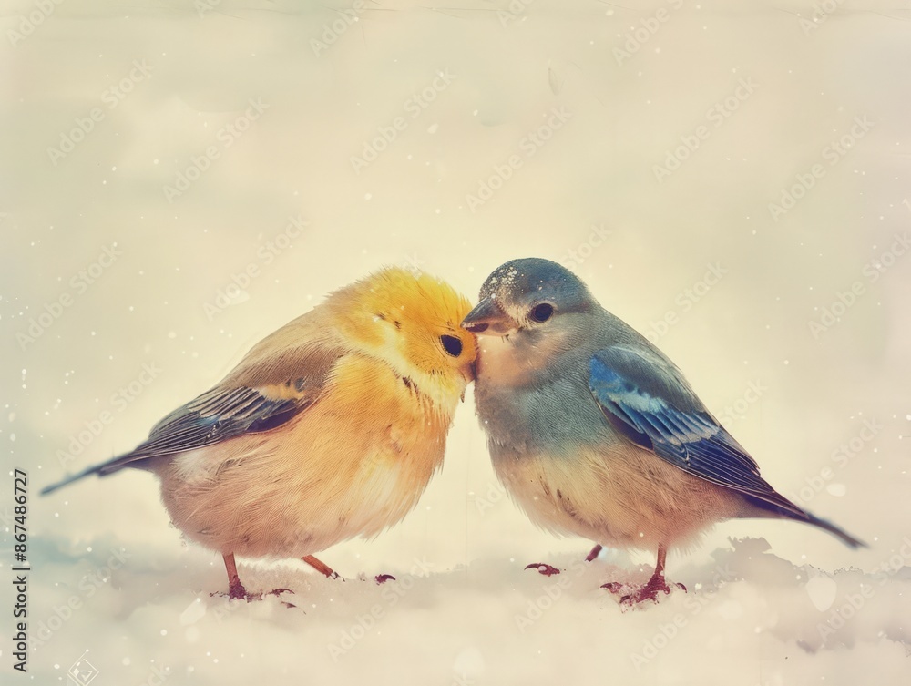  Endearing Lovebirds in Winter Wonderland