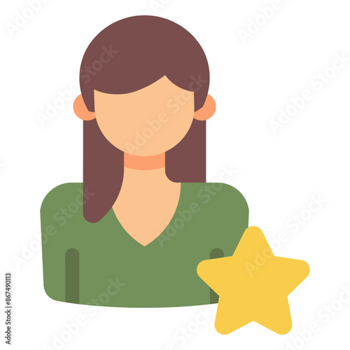 female tech support excellent expert flat icon