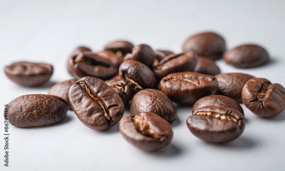 Naklejka premium Coffee Beans: A Visual Guide to Gourmet Roasts