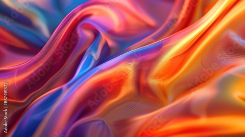 Wallpaper Mural Flowing fabric with a vibrant and vivid background Silk and gentle to the touch Torontodigital.ca