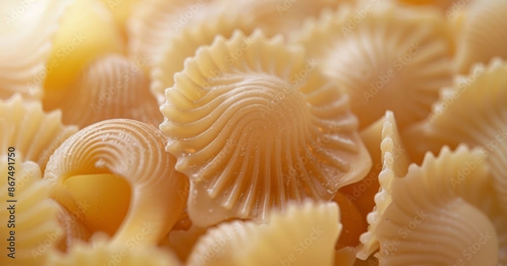 Elegant Macaroni: Artisanal Handmade Pasta in a Close-Up Shot Elegant Macaroni: Artisanal Handmade Pasta in a Close-Up Shot