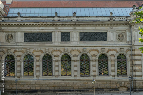 Detail of the Albertinum art museum in Dresden, Saxony, Germany photo