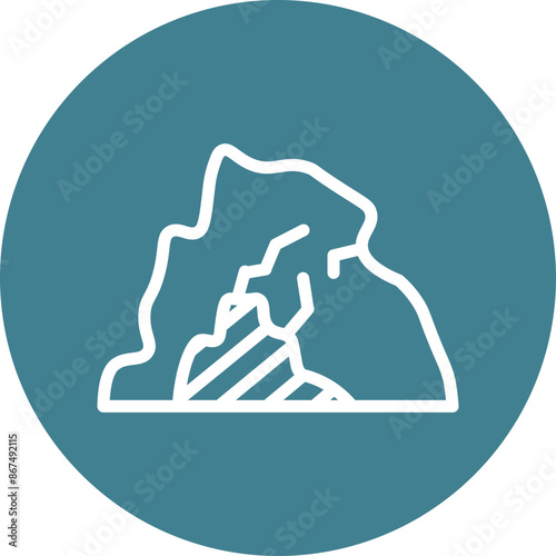 cave Vector Line White Circles Multicolors