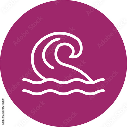 sea strom Vector Line White Circles Multicolors