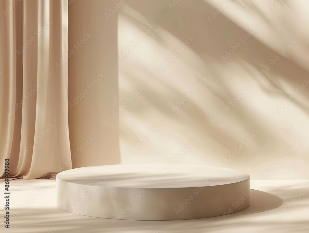 minimalist product showcase floating cylindrical beige podium subtle shadows clean lines soft gradient background elegant and sophisticated composition minimalist product showcase floating cylindrical beige podium subtle shadows clean lines soft gradient background elegant and sophisticated composition