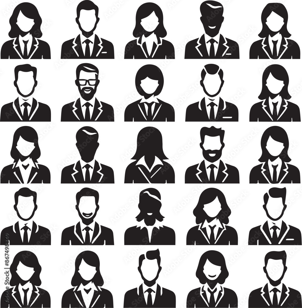 Elegant Avatar Vector Design Illustration Collection Elegant Avatar Vector Design Illustration Collection