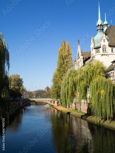 Fos du Faux Rempart over Ill River in Strasbourg photo