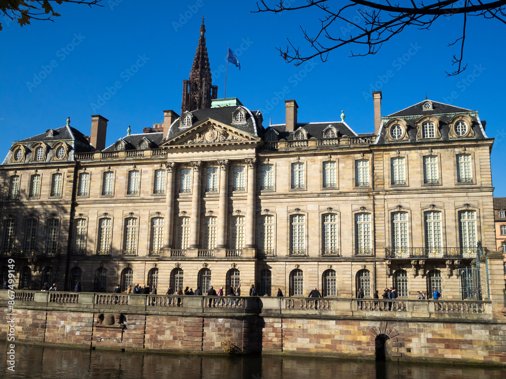 Fototapeta premium Strasbourg Palais Rohan seen from Ill River
