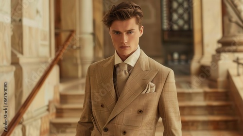 Timeless fashion scene with bespoke tailoring photo